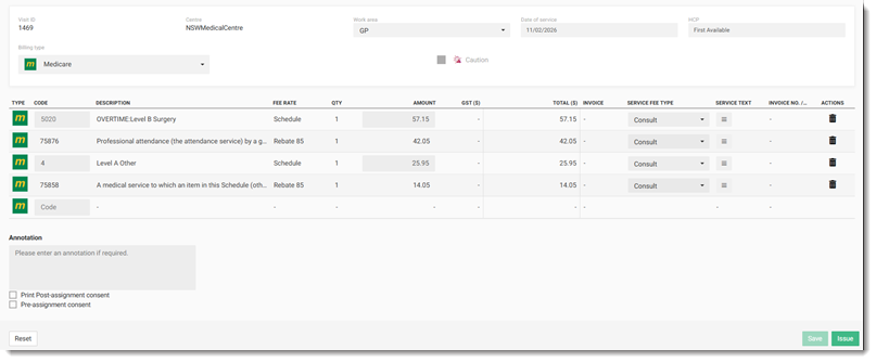 Medicare Bill List Example