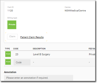 Patient Claim Results Link