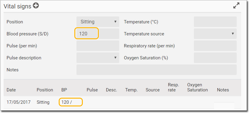 Example measurement data