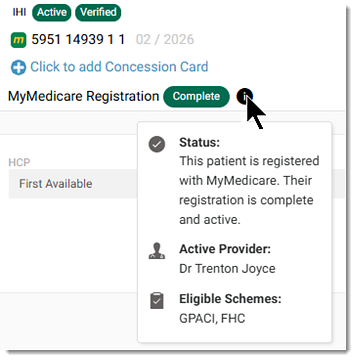 MyMedicare Registration complete details