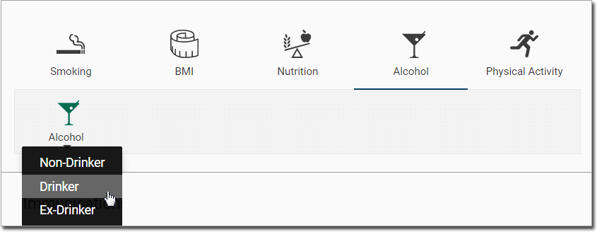 Example alcohol options