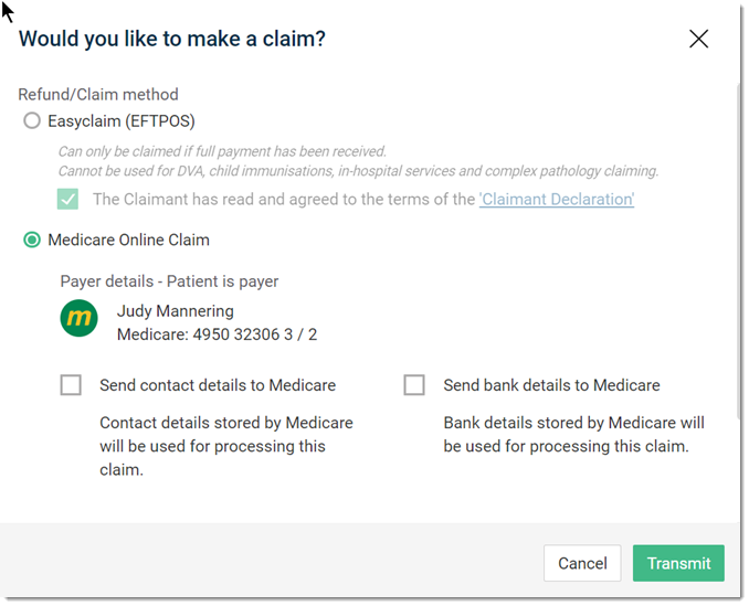 Claim Option - Medicare