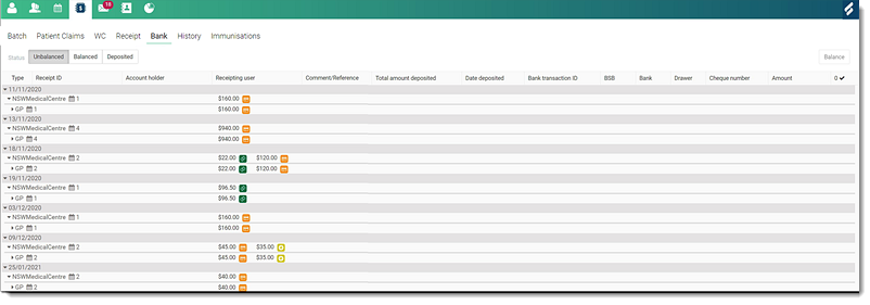 Example Bank panel content