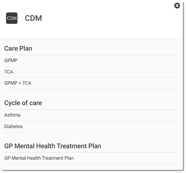Example CDM panel