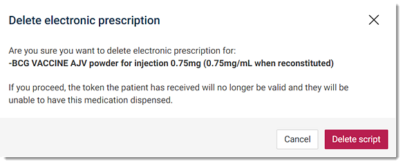 Delete script panel