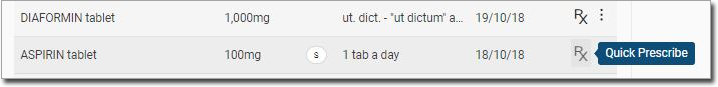 Quick Prescribe example