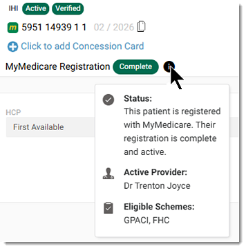 MyMedicare Registration complete details