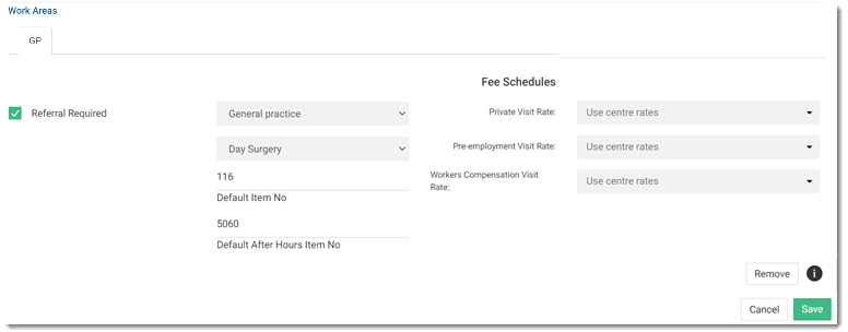 Example Work Areas