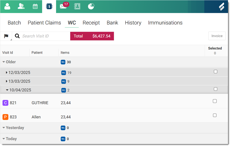 Workers Compensation List